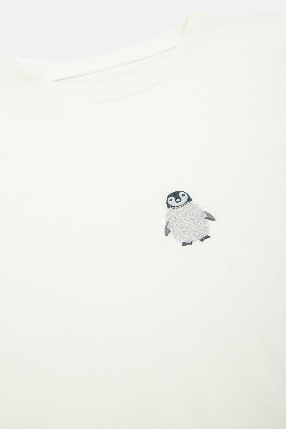 WWF Market-Yavru İmparator Penguen Crop T-shirt - Beyaz-T-Shirts-4-Milagron.com