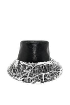 Wayt-Moon Child Suni Kürklü Siyah Vinil Kova Şapka-Bucket Hat-1-Milagron.com