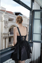 Zeynep Mayruk-Nara Dress Mini Black-Elbise-3-Milagron.com