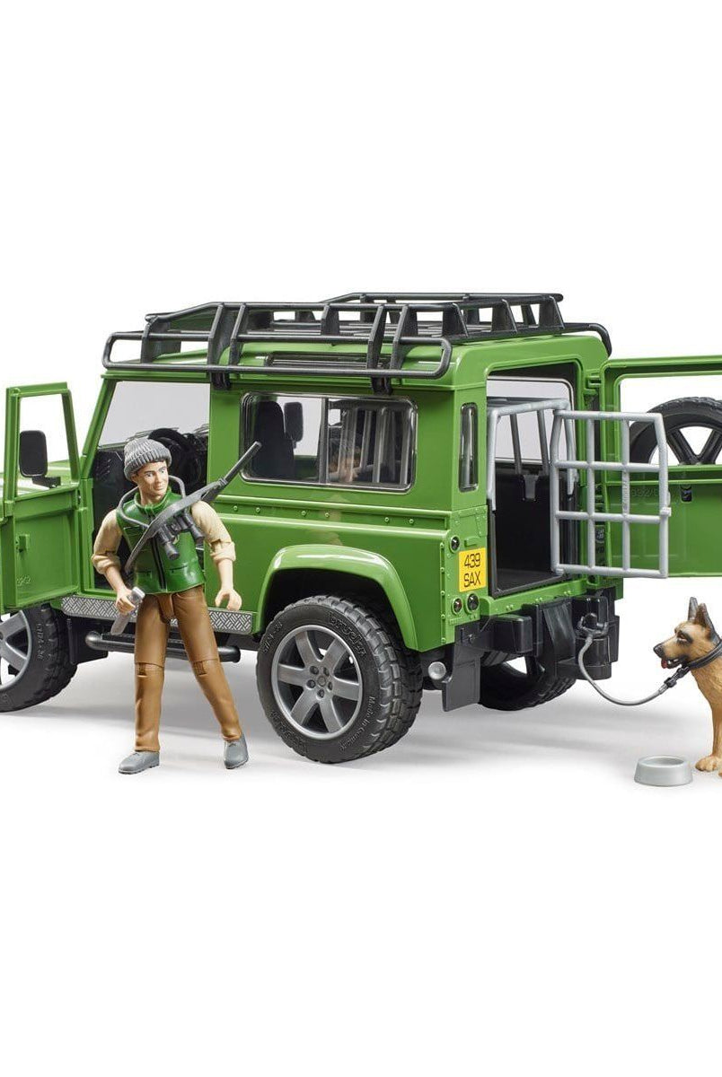 Bruder Land Rover Arazi Aracı Ve Avcı Ile Av Köpeği Oyuncak Arabalar ve Setleri | Milagron 