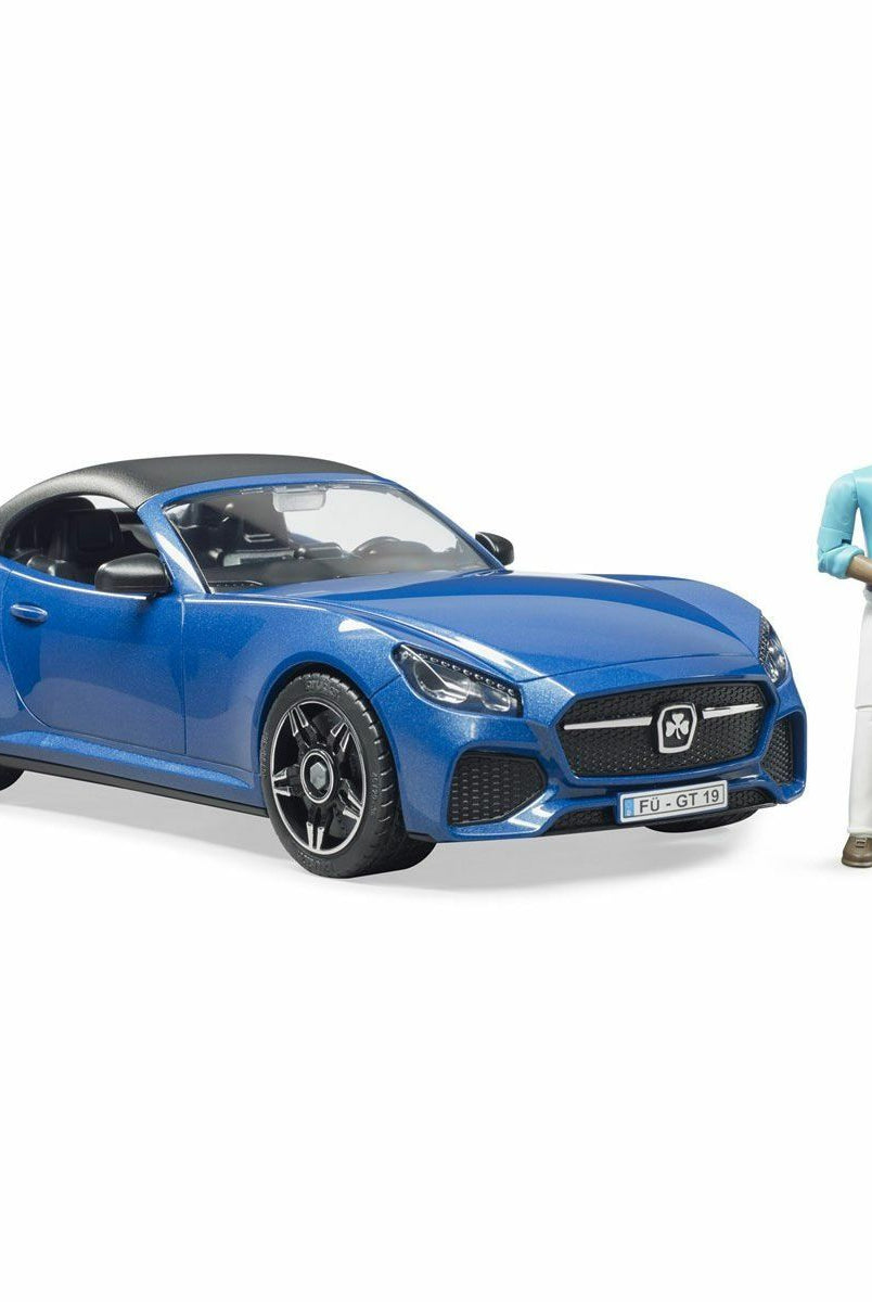 Bruder Roadster Araba (Mavi) Ve Şürücüsü Oyuncak Arabalar ve Setleri | Milagron 