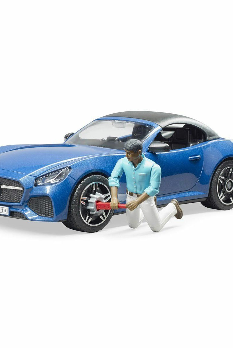 Bruder Roadster Araba (Mavi) Ve Şürücüsü Oyuncak Arabalar ve Setleri | Milagron 