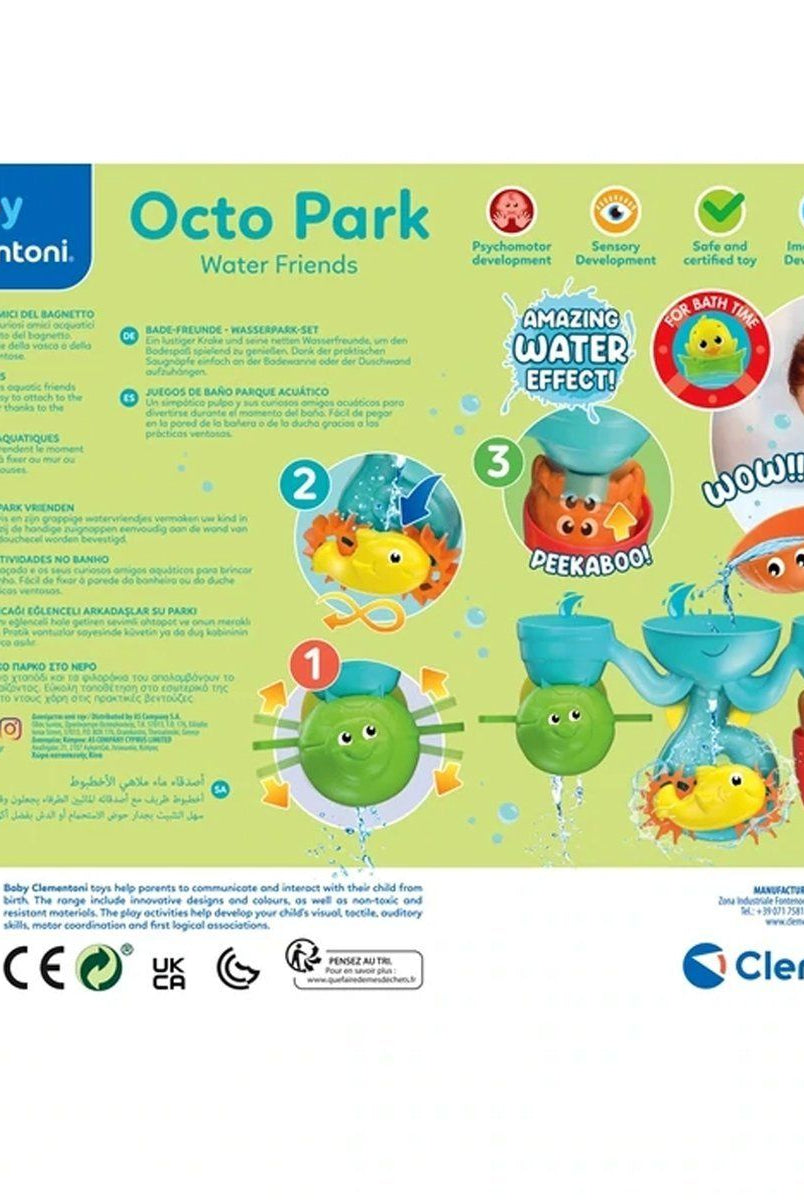 Clementoni Eğlenceli Arkadaşlar Su Parkı Banyo Oyuncağı, +6 Ay Bebek Oyuncakları | Milagron 