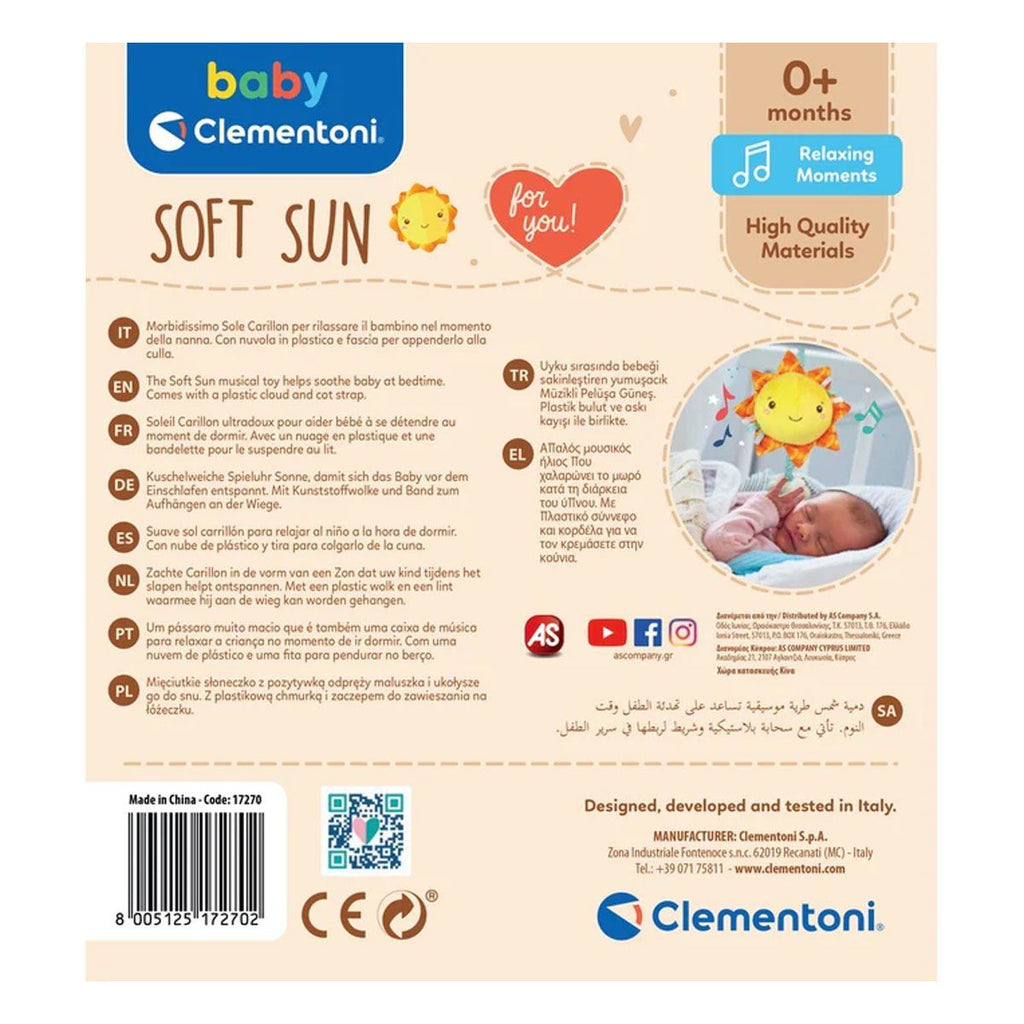 Clementoni Müzikli Pelüş Güneş Bebek Oyuncakları | Milagron 