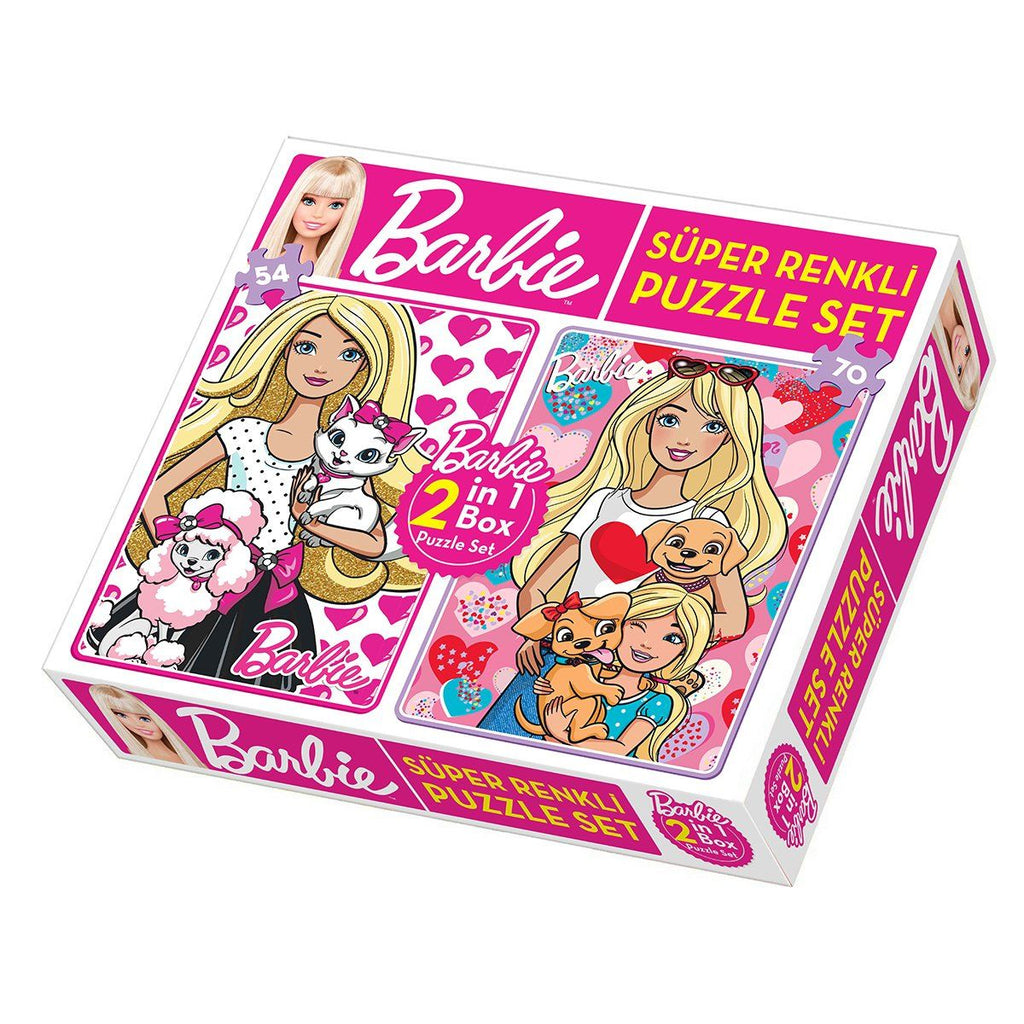 Barbie Süper Renkli 2Si1 Arada Puzzle Set Barbie / 54+70 Parça Puzzle Puzzle | Milagron 
