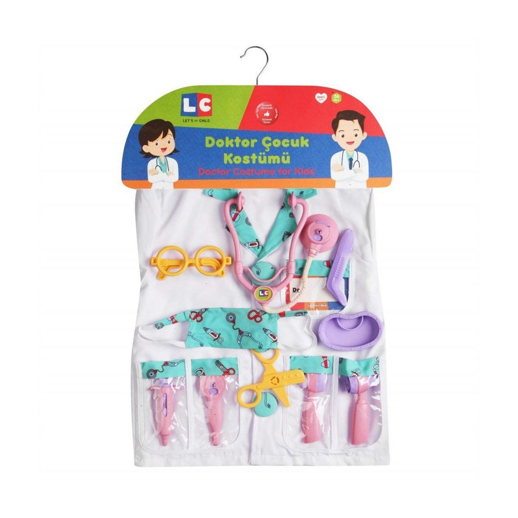 Let's Be Child Doktor Çocuk Kostümü +36 Ay Meslek Setleri | Milagron 
