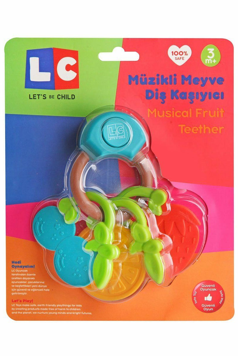 Let's Be Child Müzikli Meyve Diş Kaşıyıcı +3 Ay Bebek Oyuncakları | Milagron 
