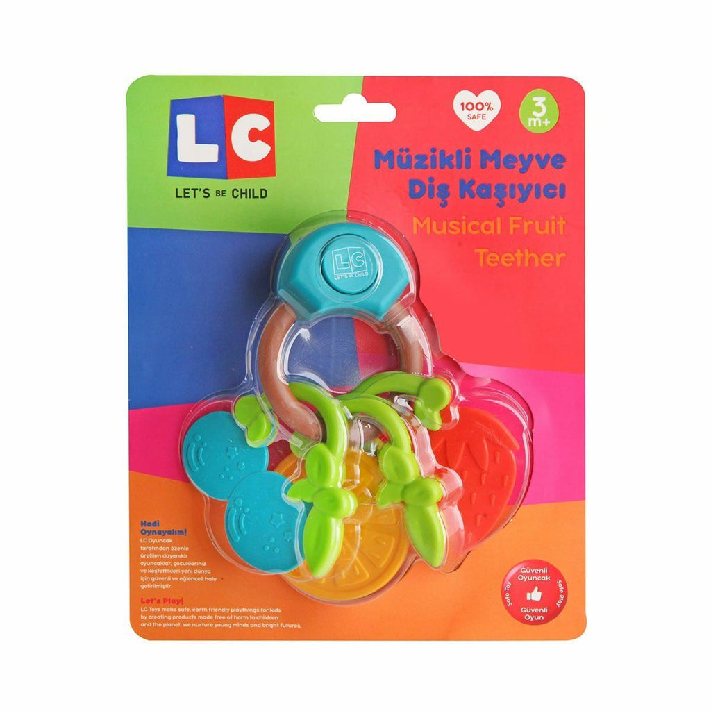Let's Be Child Müzikli Meyve Diş Kaşıyıcı +3 Ay Bebek Oyuncakları | Milagron 