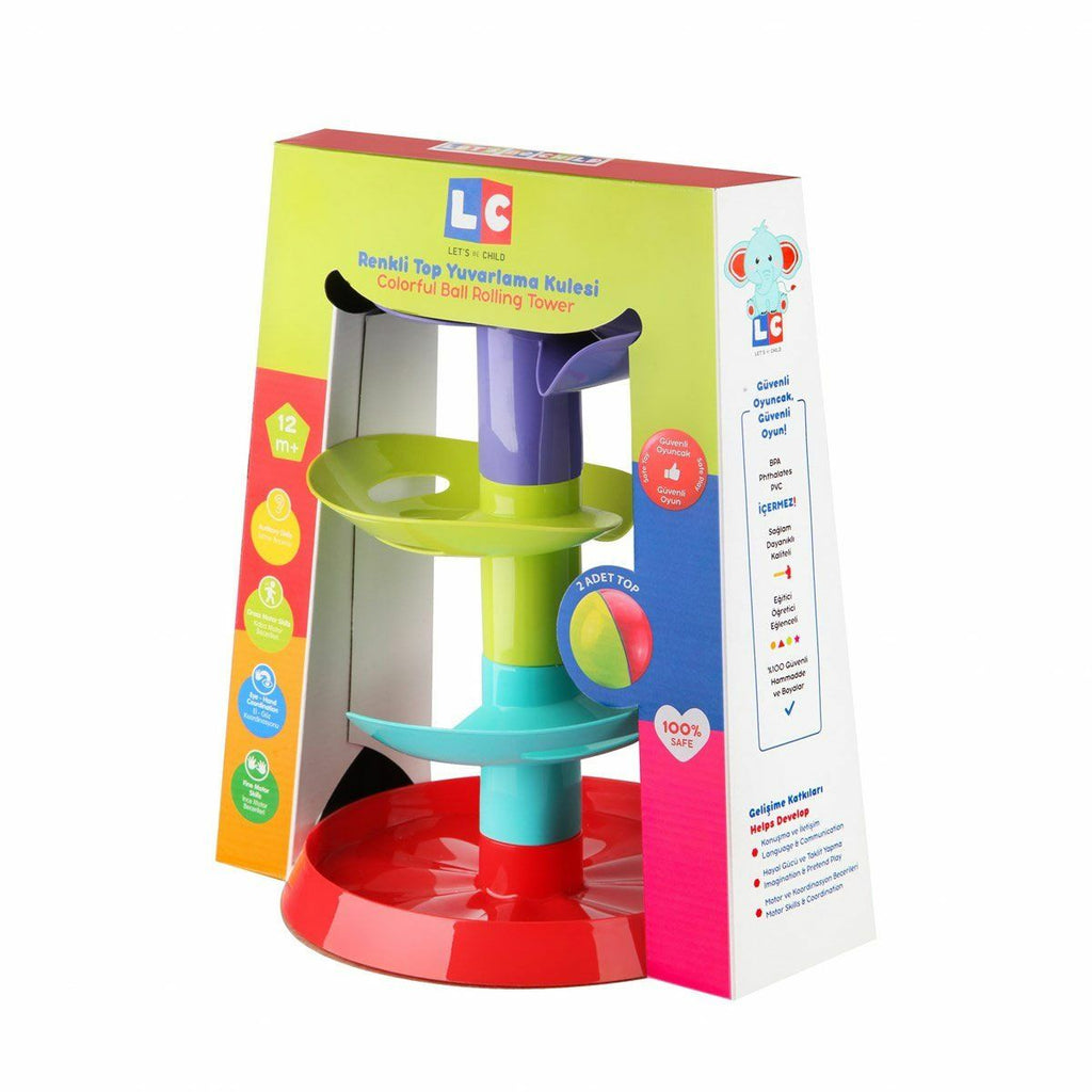 Let's Be Child Renkli Top Yuvarlama Kulesi Bebek Oyuncakları | Milagron 
