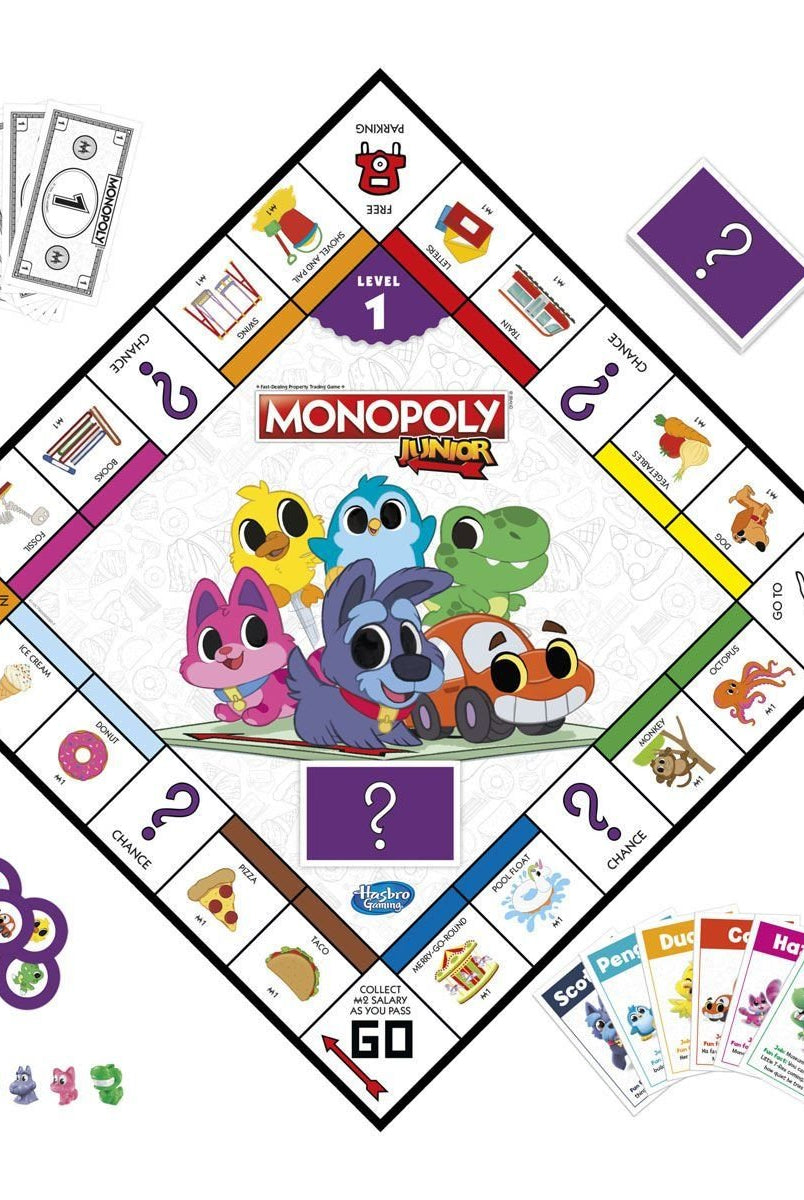 Monopoly Hasbro Gaming Monopoly Junior 2'Si1 Arada +4 Yaş Kutu Oyunları | Milagron 