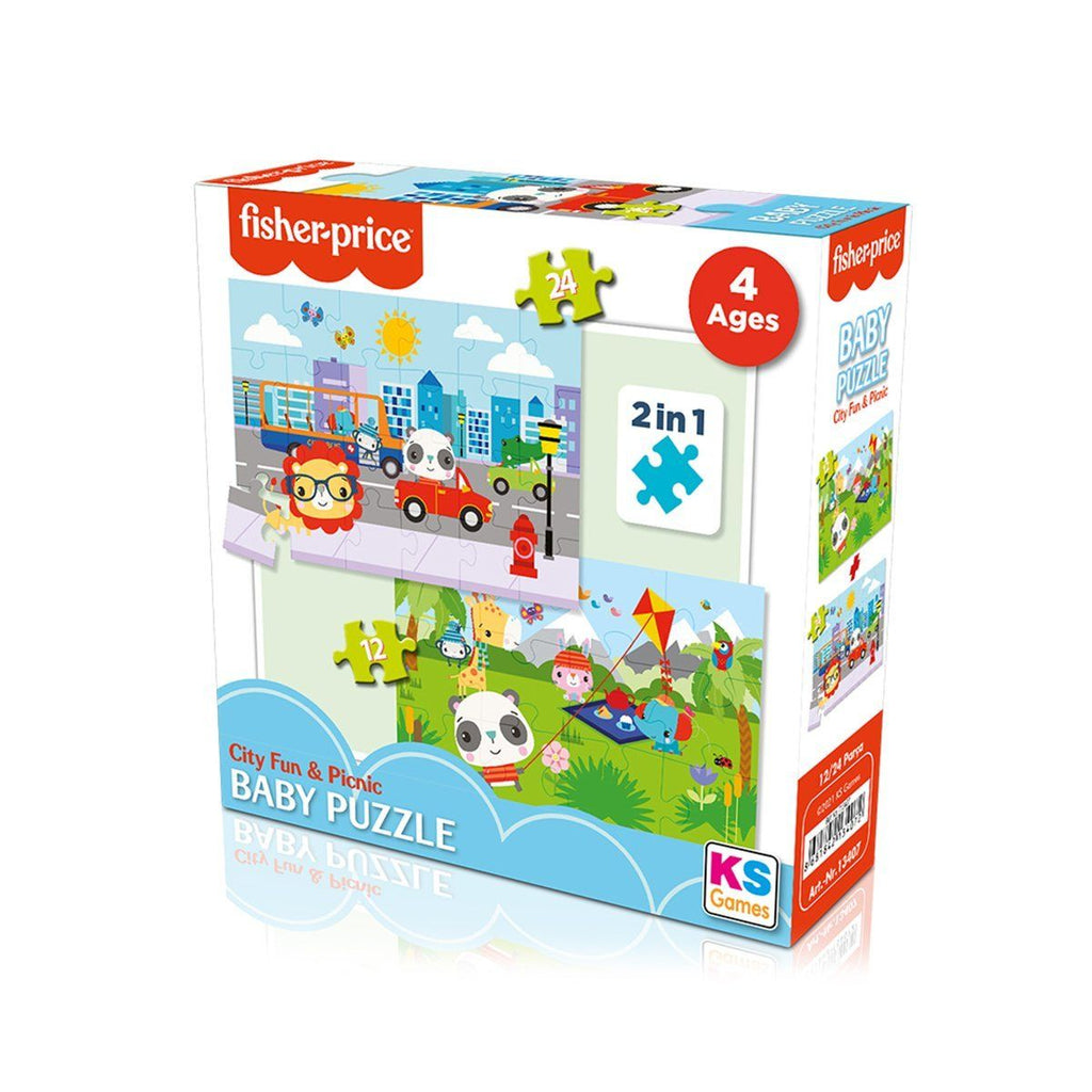 KS Puzzle Baby Puzzle City Fun Picnic 2 In1 Puzzle | Milagron 