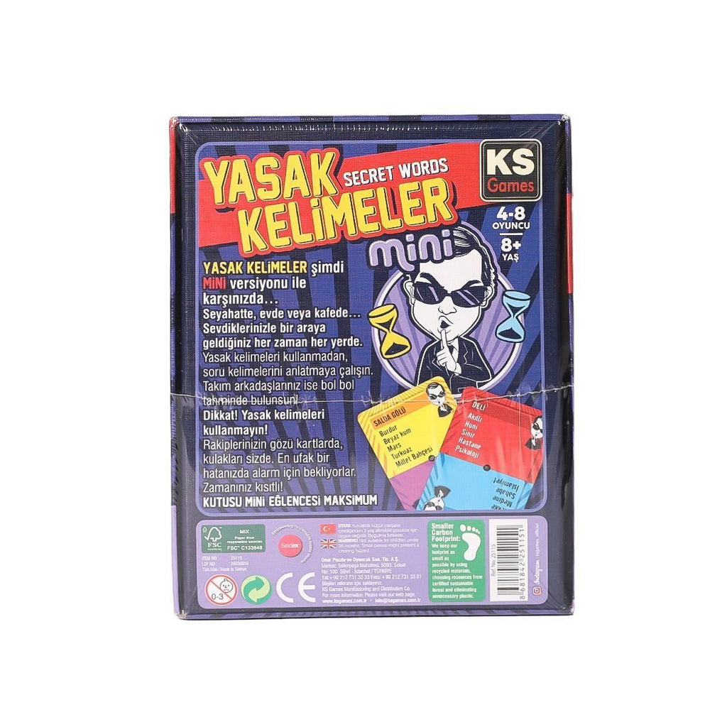 KS Puzzle Mini Yasak Kelimeler Oyunu Ks Games Kutu Oyunları | Milagron 