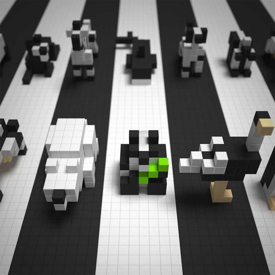Pixio Pixio Black & White Animals İnteraktif Mıknatıslı Manyetik Blok Oyuncak İnteraktif Oyuncak | Milagron 