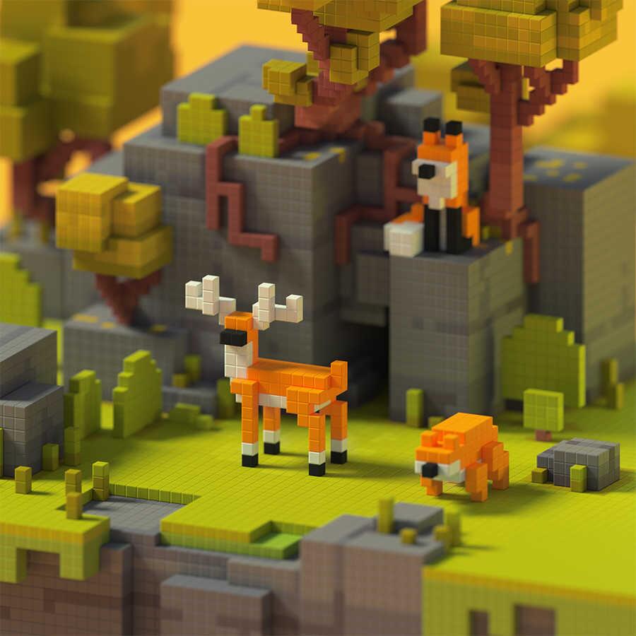 Pixio Pixio Orange Animals İnteraktif Mıknatıslı Manyetik Blok Oyuncak İnteraktif Oyuncak | Milagron 