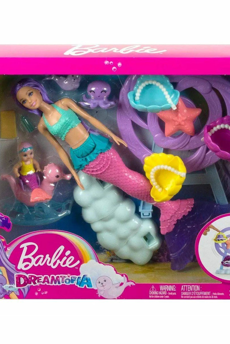 Barbie Barbie Dreamtopia Deniz Kızı Bebek Ve Çocuk Oyun Alanı Biriktirilebilir Oyuncaklar ve Setleri | Milagron 