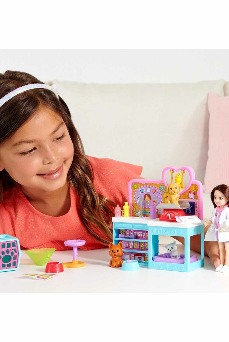 Barbie Chelsea Meslekleri Öğreniyor Veteriner Oyun Seti Biriktirilebilir Oyuncaklar ve Setleri | Milagron 