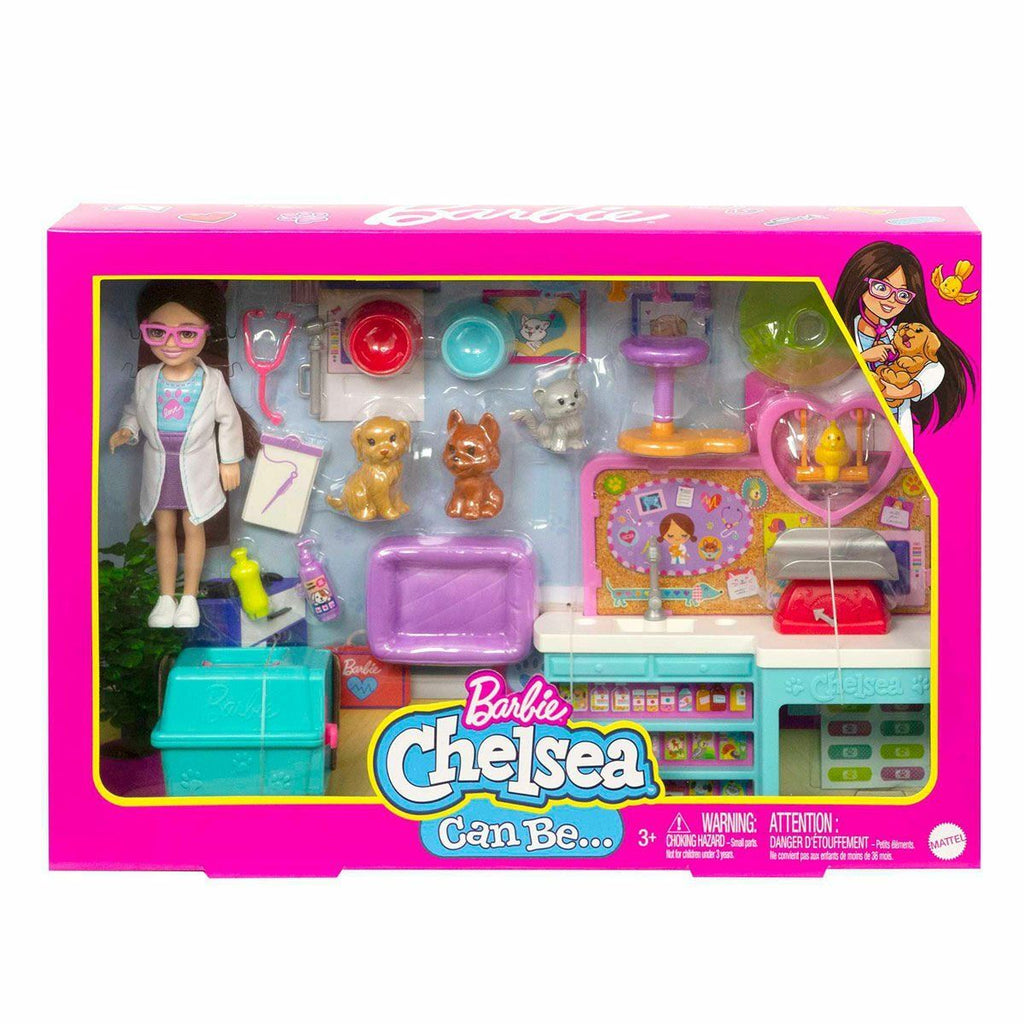 Barbie Chelsea Meslekleri Öğreniyor Veteriner Oyun Seti Biriktirilebilir Oyuncaklar ve Setleri | Milagron 
