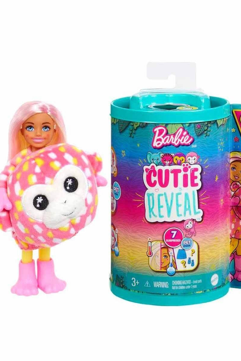 Barbie Cutie Reveal Bebekler Chelsea Tropikal Orman Serisi Biriktirilebilir Oyuncaklar ve Setleri | Milagron 