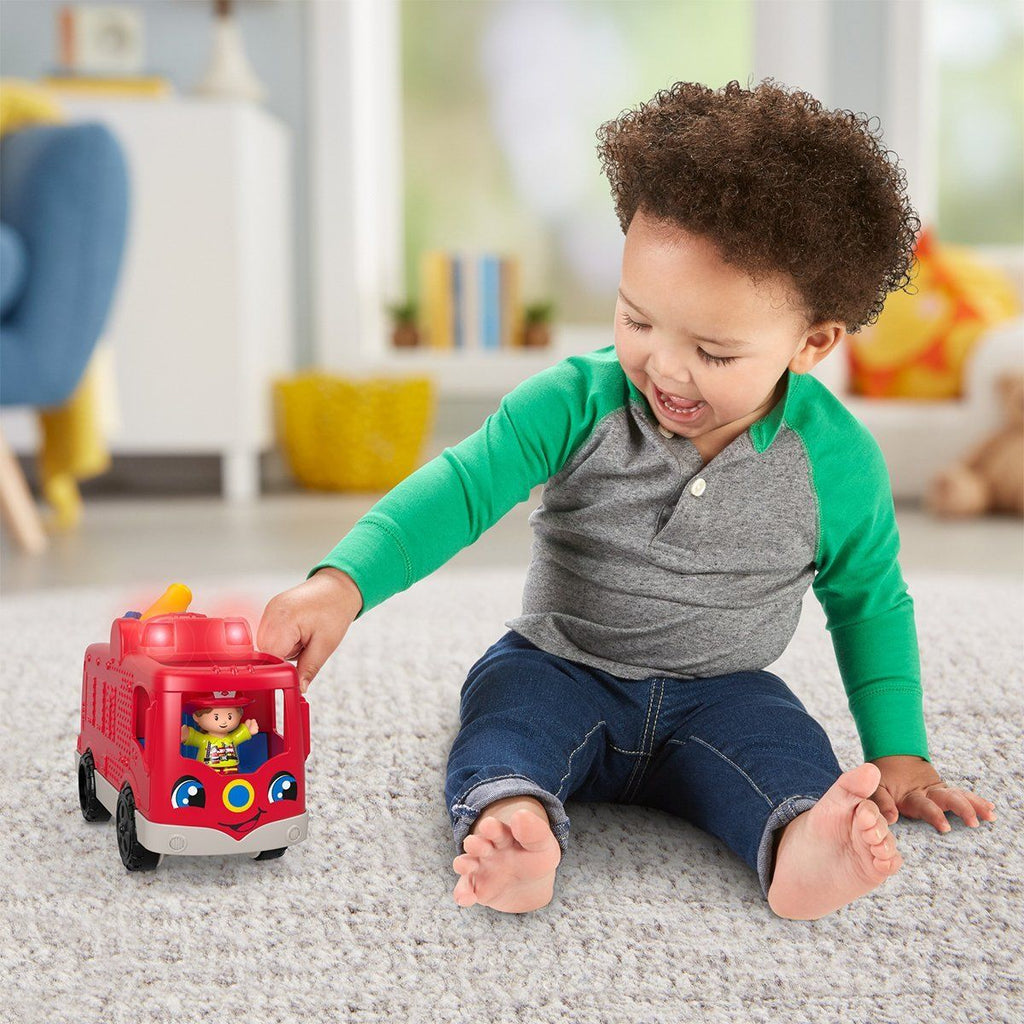 Fisher-Price Little People Yardımsever İtfaiye Aracı Bebek Oyuncakları | Milagron 