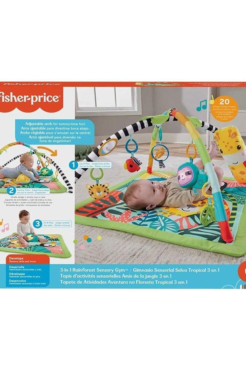 Fisher-Price 3Ü1 Arada Yağmur Ormanı Jimnastik Merkezi Bebek Oyuncakları | Milagron 
