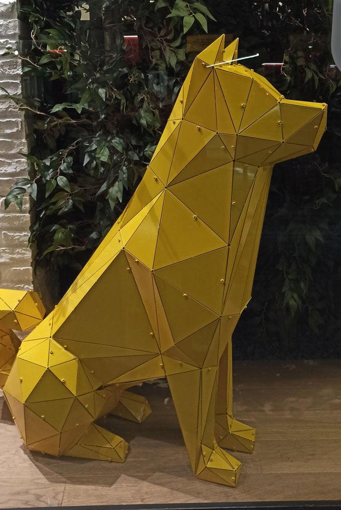 OTTOCKRAFT | Dekoratif Objeler | OTTOCKRAFT™ | AKİTA - 3D Geometrik Metal Köpek Figürü | Milagron 