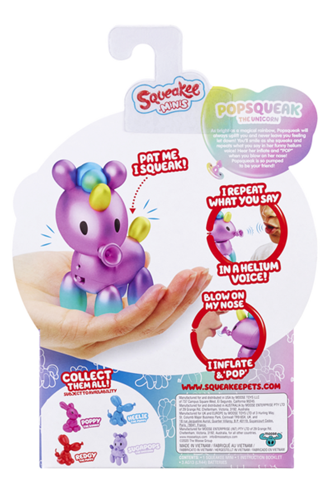 Moose Toys Squeakee Minis İnteraktif Balon Oyuncak Unicorn Rainbow İnteraktif Oyuncak | Milagron 