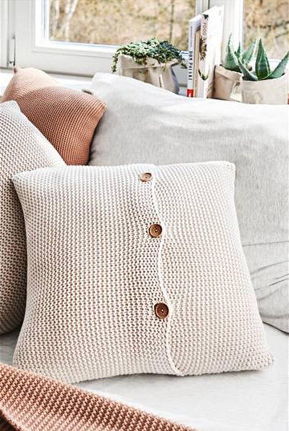 Moyha | Ev Tekstili | Zen Kırık Beyaz Yastık (50 x 50) | Milagron 